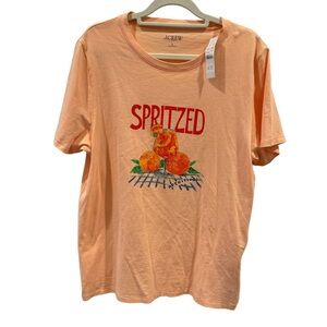 J. Crew Peach Graphic Tee - Spritzed